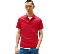 Tommy Hilfiger Men's Regular Fit Short Sleeve Casual Polo with Liquid Cotton, Medium Red, Medium, Medium Red, M