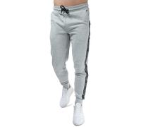 Tommy Hilfiger Mens Repeat Logo Tape Jog Pants in Grey Cotton - Size Small