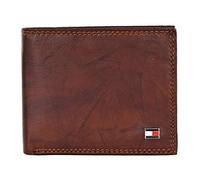 Tommy Hilfiger Men's RFID Blocking Leather Extra Capacity Traveler Wallet Bi-Fold, Tan Huck, One Size