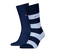 Tommy Hilfiger Men's Rugby Classic Sock, Light Blue Melange, 39 to 42 (Pack of 2)