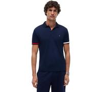 Tommy Hilfiger Men's RWB Cuff Liquid Cotton Slim Polo MW0MW42743, Blue, L