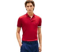 Tommy Hilfiger Men’s Polo Shirt Short Sleeve Liquid Cotton Slim Fit, Red (Regatta Red), L