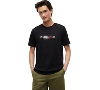 Tommy Hilfiger Men's Script Flag Regular Tee MW0MW43226 S/S T-Shirt, Black (Black), XS