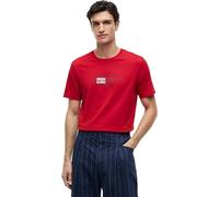 Tommy Hilfiger Men's Script Flag Regular Tee MW0MW43226 S/S T-Shirt, RED (Medium Red), XXL