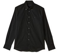 Tommy Hilfiger Men's Shirt Oxford Regular Fit Long Sleeve, Black (Black), 37W