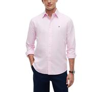 Tommy Hilfiger Mens Shirts Regular Fit Oxford Long Sleeve Casual Cotton Formal - Light Pink - Size Large