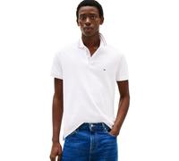 Tommy Hilfiger Men's Short Sleeve Casual Polo Shirts in Regular Fit, Available in Big and Tall, White, XL