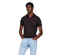 Tommy Hilfiger Men's Short Sleeve Casual Polo Shirts in Regular Fit with Liquid Cotton, Black, XXL