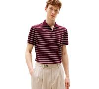 Tommy Hilfiger Men's Short Sleeve Casual Polo Shirts in Regular Fit with Liquid Cotton, Deep Burgundy/Oatmilk Heather, XL