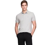 Tommy Hilfiger Men's Short Sleeve Casual Polo Shirts in Regular Fit with Liquid Cotton, Light Grey Heather, Large