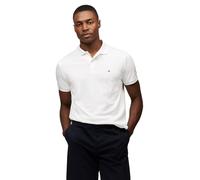 Tommy Hilfiger Men's Short Sleeve Casual Polo Shirts in Regular Fit with Liquid Cotton, White, Medium