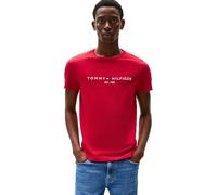 Tommy Hilfiger Men's Short Sleeve Cotton Graphic T-Shirts with Embroidered Logo, Medium Red, XL