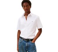 Tommy Hilfiger Mens Short Sleeve Oxford Shirts in Regular Fit, Men's Button Down Shirts, White, XXL