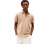 Tommy Hilfiger Men's Short Sleeve Polo Shirts in Classic Fit with Stretch and Organic Pique Cotton, Coastal Taupe, Medium
