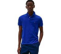 Tommy Hilfiger Men's Short Sleeve Polo Shirts in Classic Fit with Stretch and Organic Pique Cotton, Wedge Blue, XXL