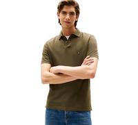 Tommy Hilfiger Men's Short Sleeve Polo Shirts in Regular Fit with Stretch and Organic Pique Cotton, Army Green, XL