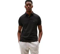 Tommy Hilfiger Men's Short Sleeve Polo Shirts in Regular Fit with Stretch and Organic Pique Cotton, Black, Large