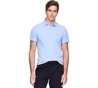 Tommy Hilfiger Men's Short Sleeve Polo Shirts in Regular Fit with Stretch and Organic Pique Cotton, Vessel Blue, XXL