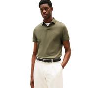 Tommy Hilfiger Men's Short Sleeve Polo Shirts in Slim Fit with Stretch and Organic Pique Cotton, Army Green, XXL