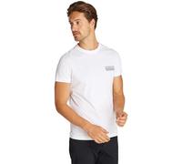 Tommy Hilfiger Men's Short Sleeve Round Neck Printed Badge T-Shirt, White (White), XS