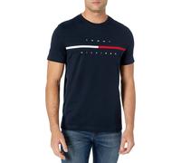 Tommy Hilfiger Mens Short Sleeve Signature Stripe Graphic T-Shirt T Shirt Sky Captain Medium US