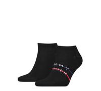 Tommy Hilfiger 2 Pack Mens Sneaker Sock in Black Fabric - Size UK 6-8