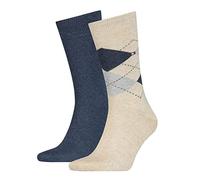 Tommy Hilfiger 2-Pack Sokken Melange Blue Beige size 39-42