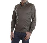 Tommy Hilfiger Men's Solid Merc Jersey Polo Shirt Long Sleeve Khaki