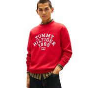 Tommy Hilfiger Men's Sweatshirt Archive with Round Neck, Red (Medium Red), XS
