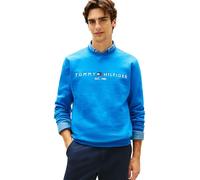 Tommy Hilfiger Men's Sweatshirt Logo No Hood, Blue (Blue Orbit), M