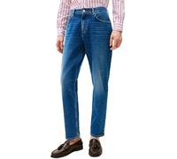 Tommy Hilfiger Men's Tapered Harlem Mid Rise Jeans, Blue (Bronson Indigo), 33W/32L