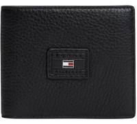 Tommy Hilfiger Men's Th Casual Flag Cc and Coin AM0AM14255 Bifold Wallet, Black (Black), One Size