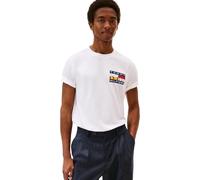 Tommy Hilfiger Men’s Short Sleeve Regular Fit Colour Flag T-Shirt, White (White), M