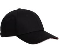 Tommy Hilfiger Men's Th Corporate Cotton 6 Panel Cap AM0AM13337BDS001, Black, OS