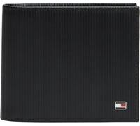 Tommy Hilfiger Men's TH Flag CC and Coin AM0AM13974 Bifold Wallet, Black, One Size