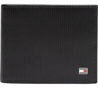 Tommy Hilfiger Men's TH Flag MINI CC Wallet AM0AM13958 Bifold Wallet, Black, One Size