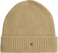 Tommy Hilfiger Flag Pima Beanie AM0AM12796RBC - Unisex - Cotton Beige 0.00 x 21.3 x 22.9