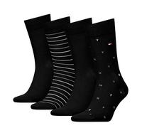 Tommy Hilfiger Men's Tin Giftbox Classic Sock, Black, 39-42 (Pack of 4)