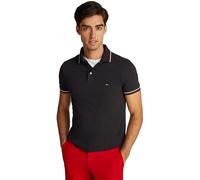 Tommy Hilfiger Men's Tipped Slim FIT Polo MW0MW37346 S/S Polo, Black, XXL