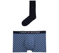 Tommy Hilfiger Men's Trunk & Sock Set Underwear, Blue, M