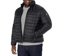 Tommy Hilfiger Men's Ultra Loft Lightweight Packable Puffer Jacket (Standard and Big & Tall), Black W/Patch, 2X