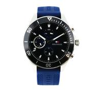 Tommy Hilfiger Men's Watch Blue Rubber Strap Chronograph 1791920 For Him