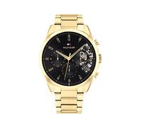 Tommy Hilfiger Men's Watch - Quartz Multifunction, 44 mm Stainless Steel Case, Skeleton Dial, Link Bracelet - Dress Watch for Men