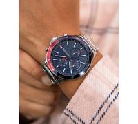 TOMMY HILFIGER MENS WATCH STAINLESS STEEL BRACELET & BLUE DIAL TH1791718 GENUINE