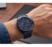TOMMY HILFIGER MENS WATCH STAINLESS STEEL STRAP & NAVY BLUE DIAL 1791560 GENUINE