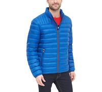 Tommy Hilfiger Men's Water Resistant Ultra Loft Down Alternative Puffer Jacket Coat, New Royal Blue, XXL