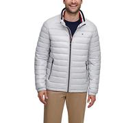 Tommy Hilfiger Men's Water Resistant Ultra Loft Down Alternative Puffer Jacket, Ice Wet Look, XL