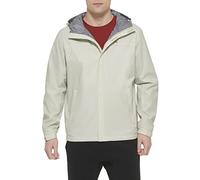Tommy Hilfiger Men's Waterproof Breathable Hooded Jacket Raincoat, Ice, 3XL