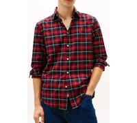 Tommy Hilfiger Mercerized Tartan Regular Fit Shirt Regatta Red size L | Casual Shirts Outlet | Men | Red L