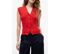 Tommy Hilfiger Mid Cable Vest Cardigan Fire Red size L | Cardigans Outlet | Women | Red L